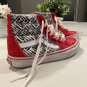 Unisex vans red high tops